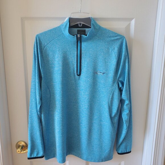 Greg Norman for Tasso Elba 1/4 zip long sleeve golf shirt pullover size small - Picture 1 of 11